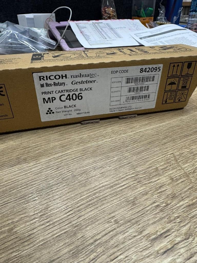 Ricoh MP C406 Zwarte Toner Cartridge – Origineel, Nieuw, Ophalen, Nieuw, Toner, Ricoh