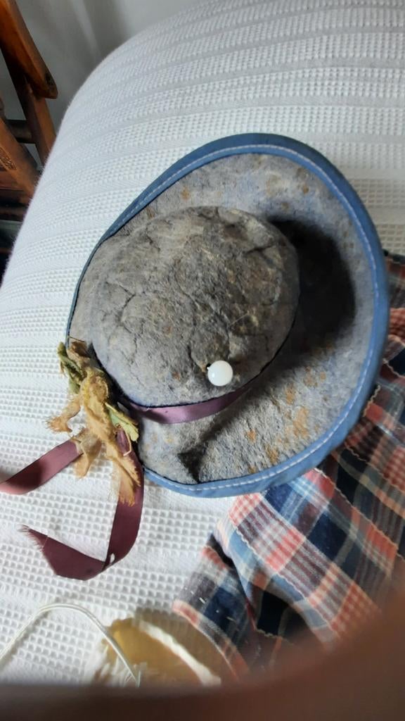 Antieke pop met toebehoren K&W.celluloid hoofd, Ophalen of Verzenden, Gebruikt, Pop