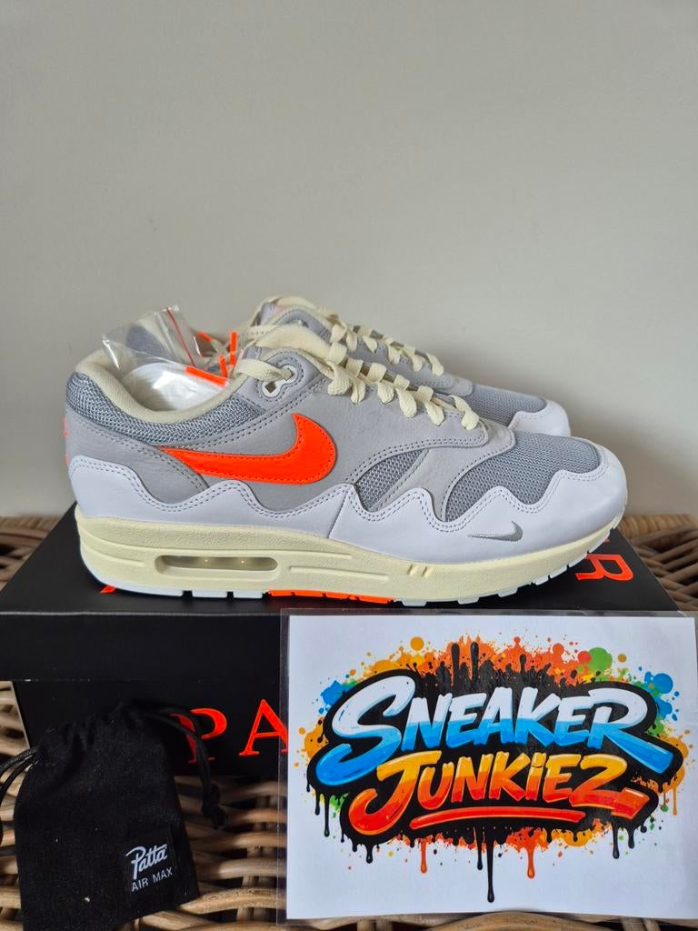 Nike Air Max 1 Patta White Pure Platinum mt44, Ophalen of Verzenden, Nieuw, Wit