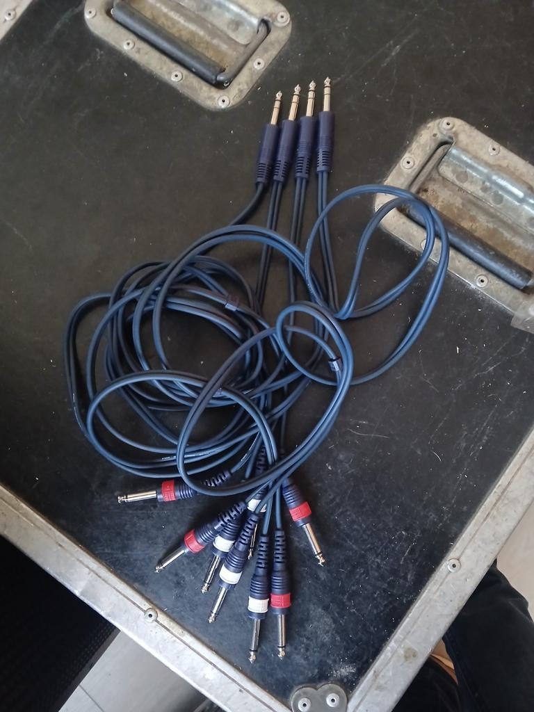 4 x DAP Audio Kabel 1.5m - 6.3mm Stereo Jack naar 2x Mono, Muziek en Instrumenten, Kabels en Stekkers, Ophalen of Verzenden, Nieuw