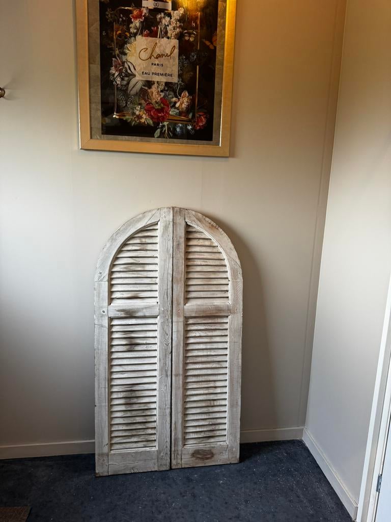 Wandpanelen luik houten brocante poort paneel landelijk, Ophalen, Zo goed als nieuw