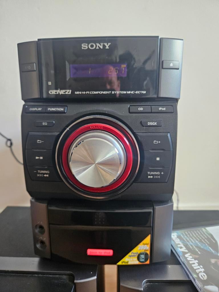 Sony Genezi MHC-EC79 Mini Hi-Fi Systeem met iPod Dock, Tuner of Radio, Ophalen of Verzenden, Zo goed als nieuw, Microset
