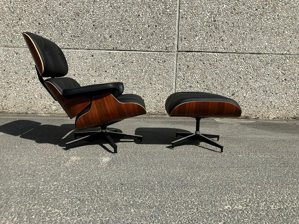 Herman Miller Eames lounge chair +ottoman Santos Palissander, Huis en Inrichting, Fauteuils, Ophalen of Verzenden