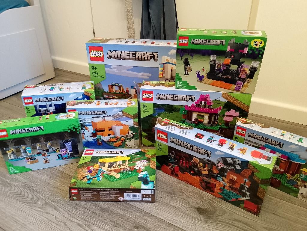 lego minecraft collectie(sets ook apart te koop), Minecraft, Lego, Ophalen of Verzenden, Zo goed als nieuw