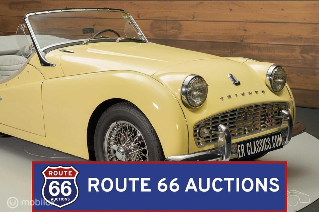 Triumph TR3A | 1959 | Route 66 Auctions, Overige carrosserieën, Triumph, Zwart, Bedrijf