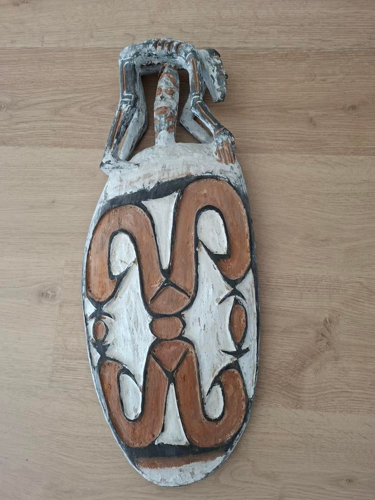 Asmat schild uit Papoea Nieuw-Guinea, Antiek en Kunst, Kunst | Niet-Westerse kunst, Ophalen of Verzenden