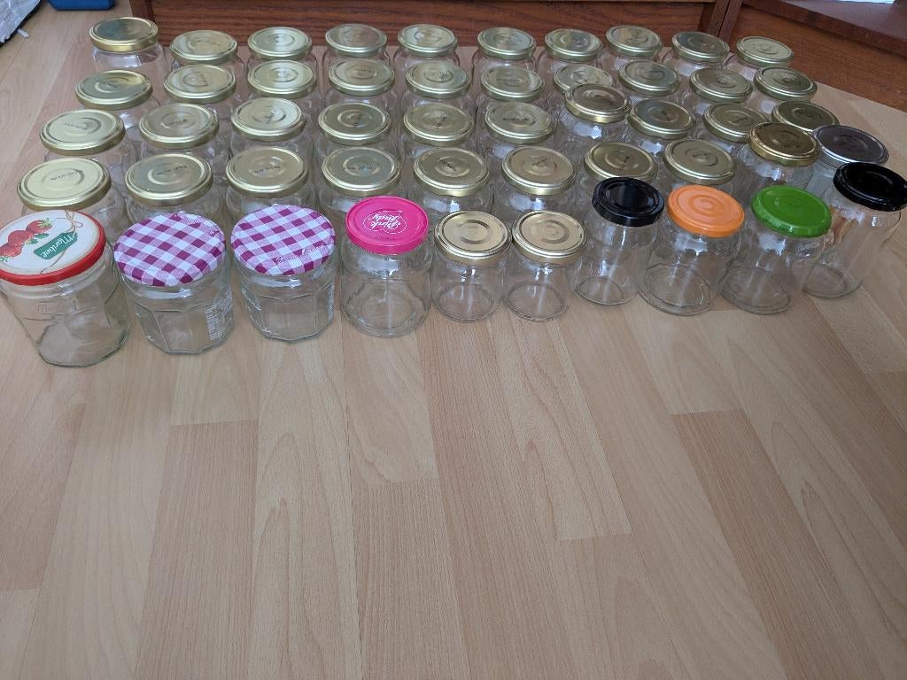 lege jampotten, Ophalen, Nieuw, Glas, Pot, Bus of Blik