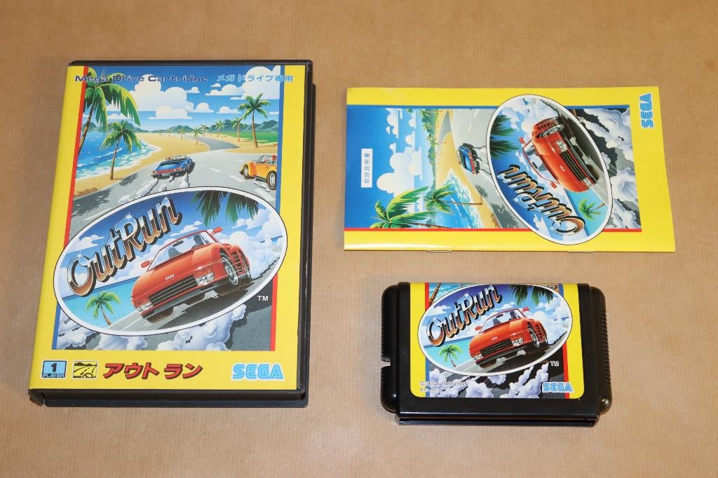 Outrun Sega Mega Drive ( Japan ), 1 speler, Racen en Vliegen, Ophalen of Verzenden, Zo goed als nieuw