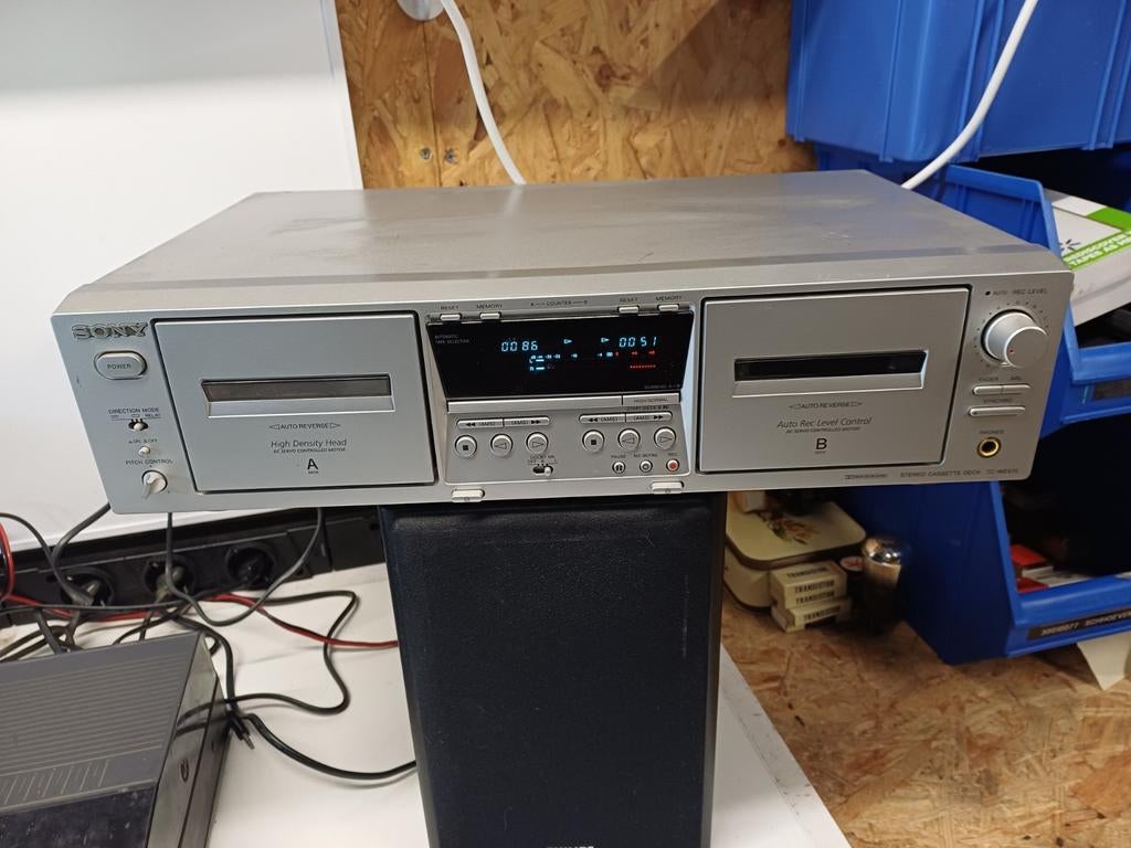 Sony TC-WE475 Dubbel Cassettedeck - Goede Staat, Audio, Tv en Foto, Cassettedecks, Dubbel, Sony, Auto-reverse, High speed dubbing