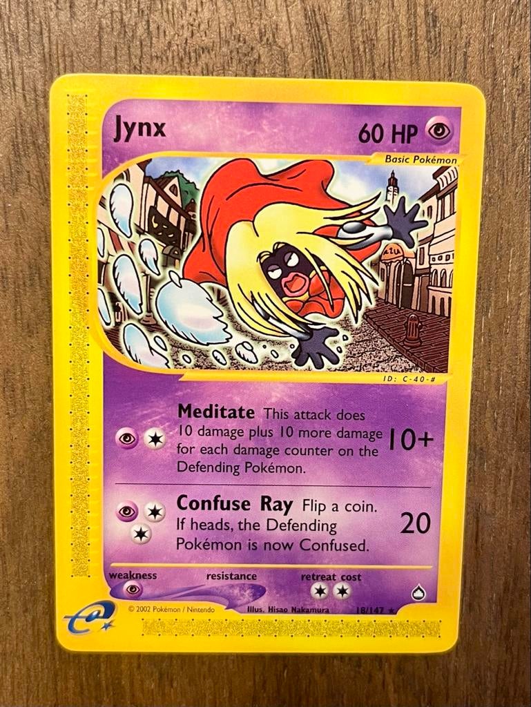 Jynx - Aquapolis 17/147 Pokémon kaart, Ophalen of Verzenden, Losse kaart
