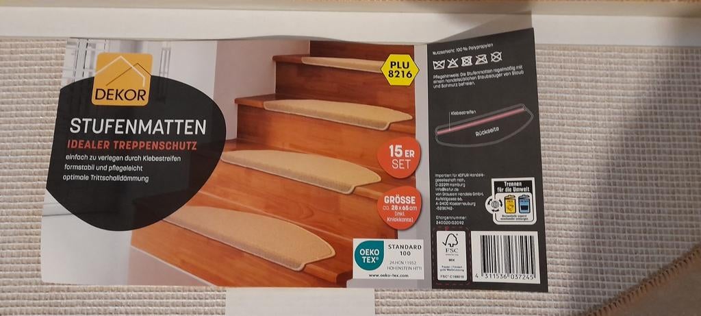 Halve maan trapbekleding - 15-delige set, beige, Modern, functioneel, Beige, Nieuw, Ophalen of Verzenden