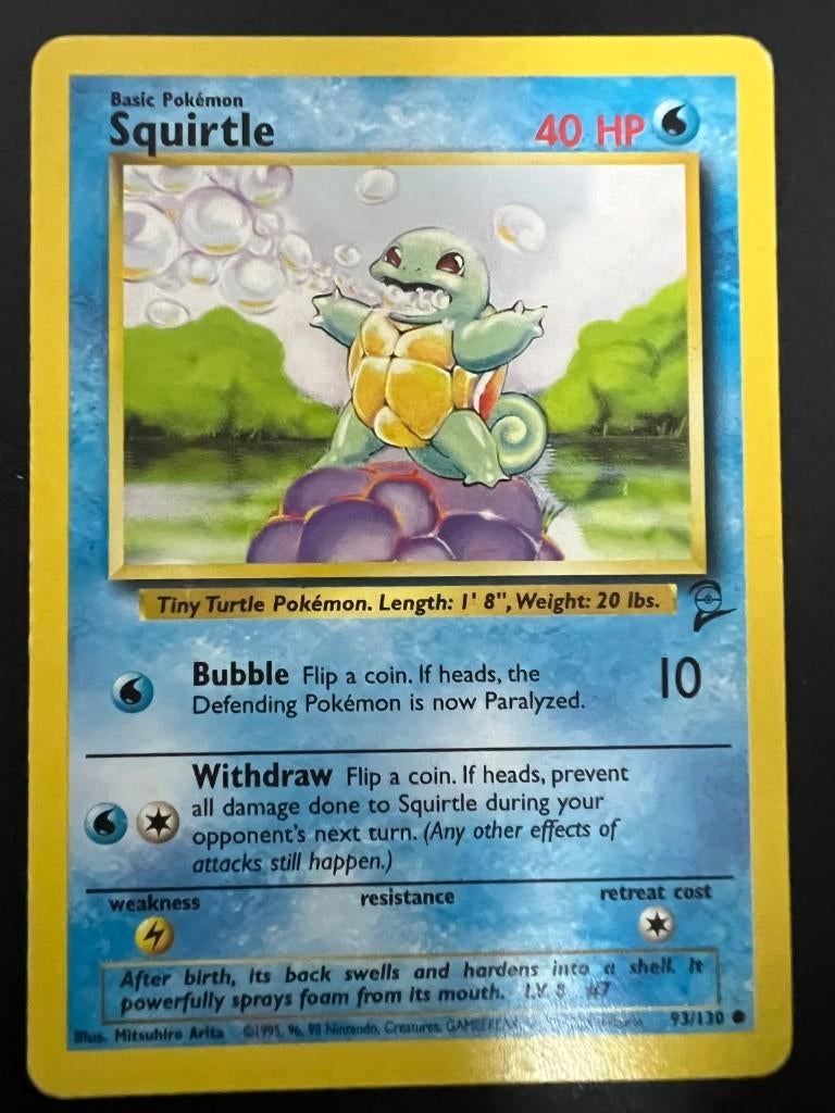 Squirtle Base Set 2, Ophalen of Verzenden, Zo goed als nieuw, Losse kaart