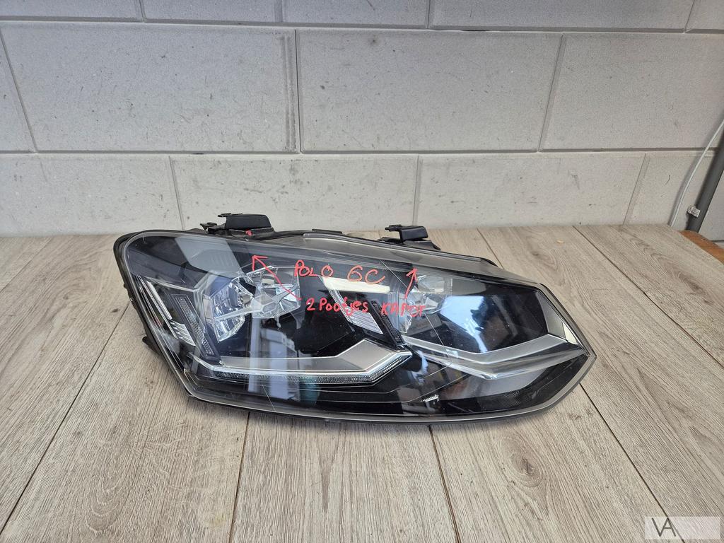 VW Polo 6r 6c koplamp rechts 2013 - 2018 LED 6c1941036 €350, Gebruikt, -, Volkswagen, -