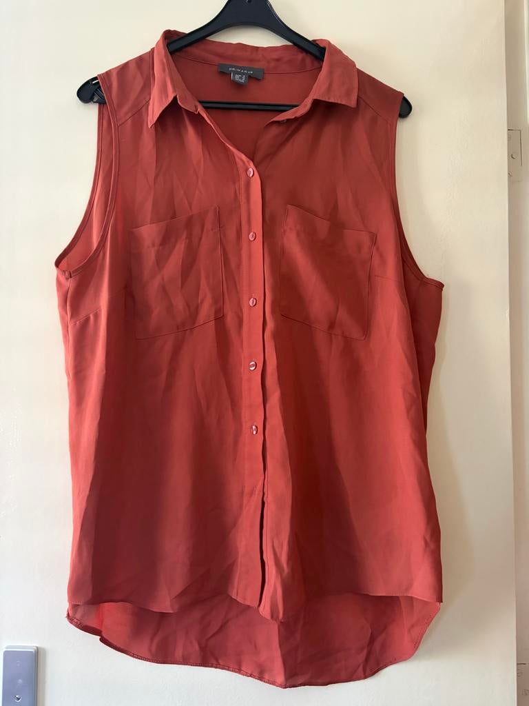 Primark mouwloze blouse, Kleding | Dames, Tops, Maat 46/48 (XL) of groter, Ophalen of Verzenden, Zonder mouw, Gedragen
