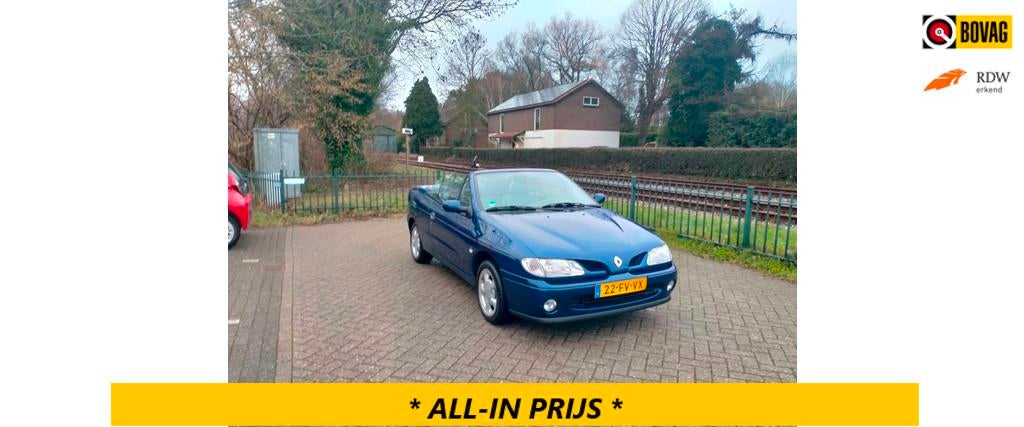 Renault Mégane Cabrio 1.6e zeer nette auto liefhebbersauto, Auto's, Renault, Stof, 4 cilinders, Cabriolet, Handgeschakeld