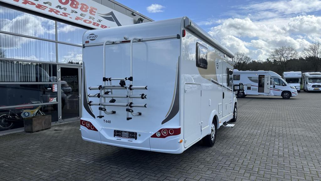 TOPstaat 4 persoons Carado T448 '20 2.3Mj 140pk 80dkm, Ringverwarming, Fiat, Koelkast, Bedrijf