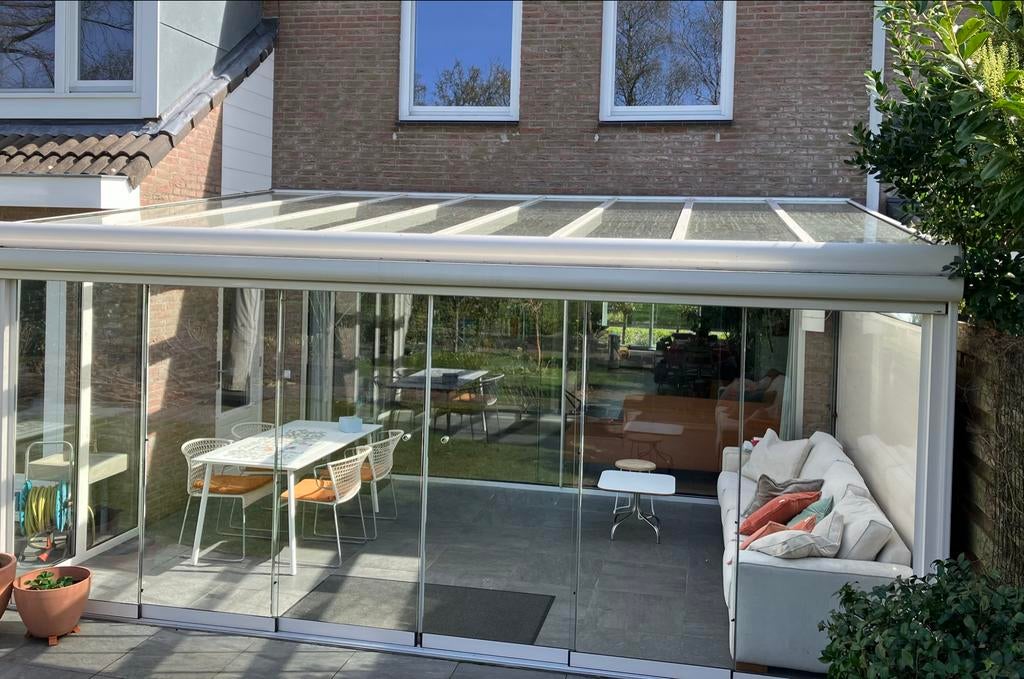 Serre 3,60x5,25m met zonneschermen, heaters en verlichting, Tuin en Terras, Ophalen, Gebruikt, Overige typen, 450 cm of meer