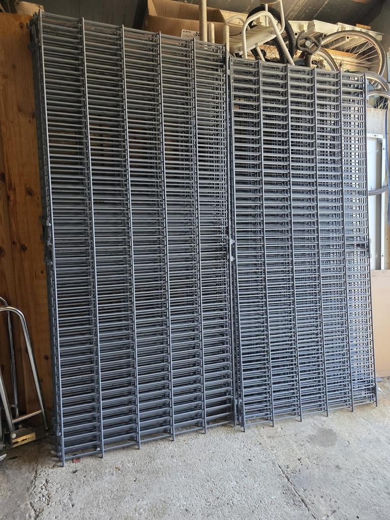 26x Gepoedercoat Hekwerk - 220x100cm - Gebruikt, Ophalen of Verzenden, Gebruikt, IJzer, Overige typen