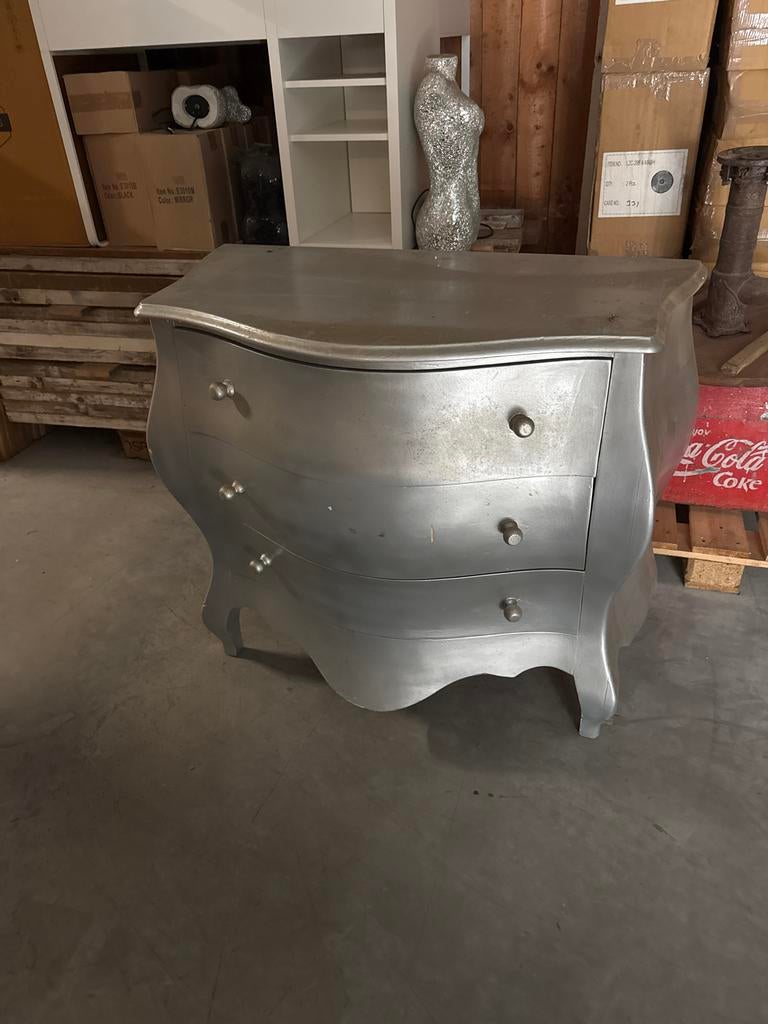 Buikkast commode 3-laden zilver, Ophalen, Onbelend, Gebruikt, Barok