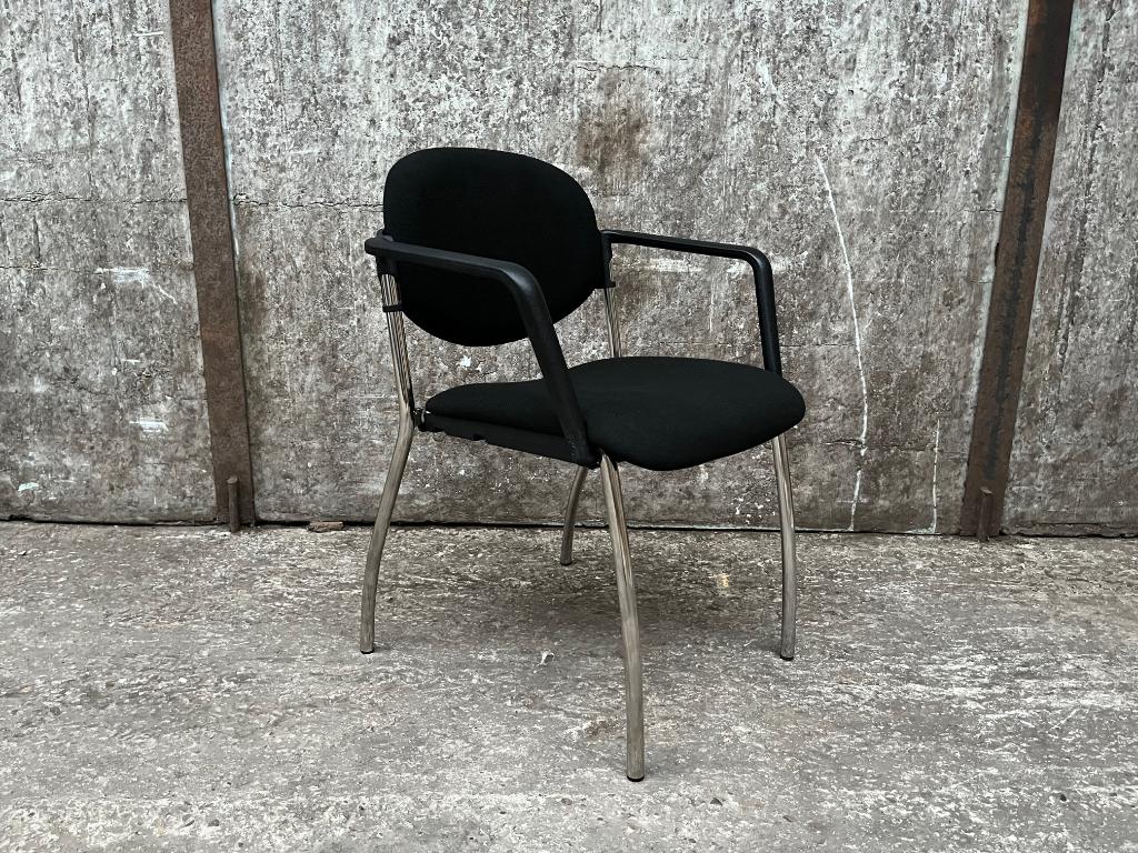 ACTIE!!! Wendy vergaderstoelen | Zwart / Chroom, Huis en Inrichting, Stoelen, Stof, Zwart, Nieuw, Ophalen of Verzenden