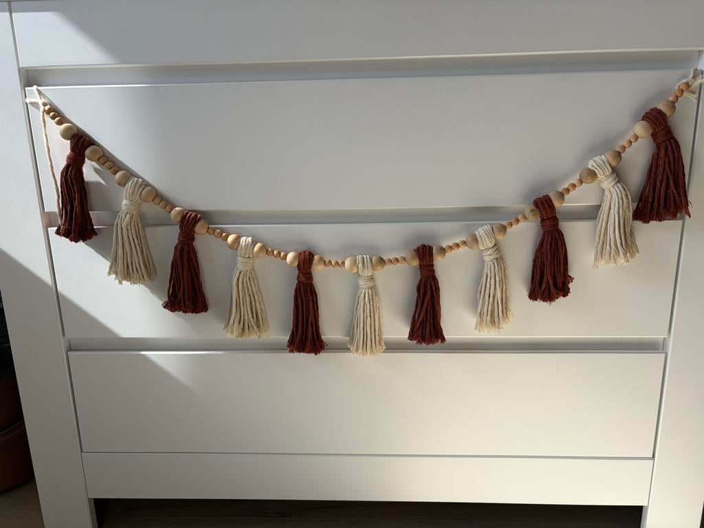 Handgemaakte macrame slinger, Ophalen of Verzenden, Zo goed als nieuw