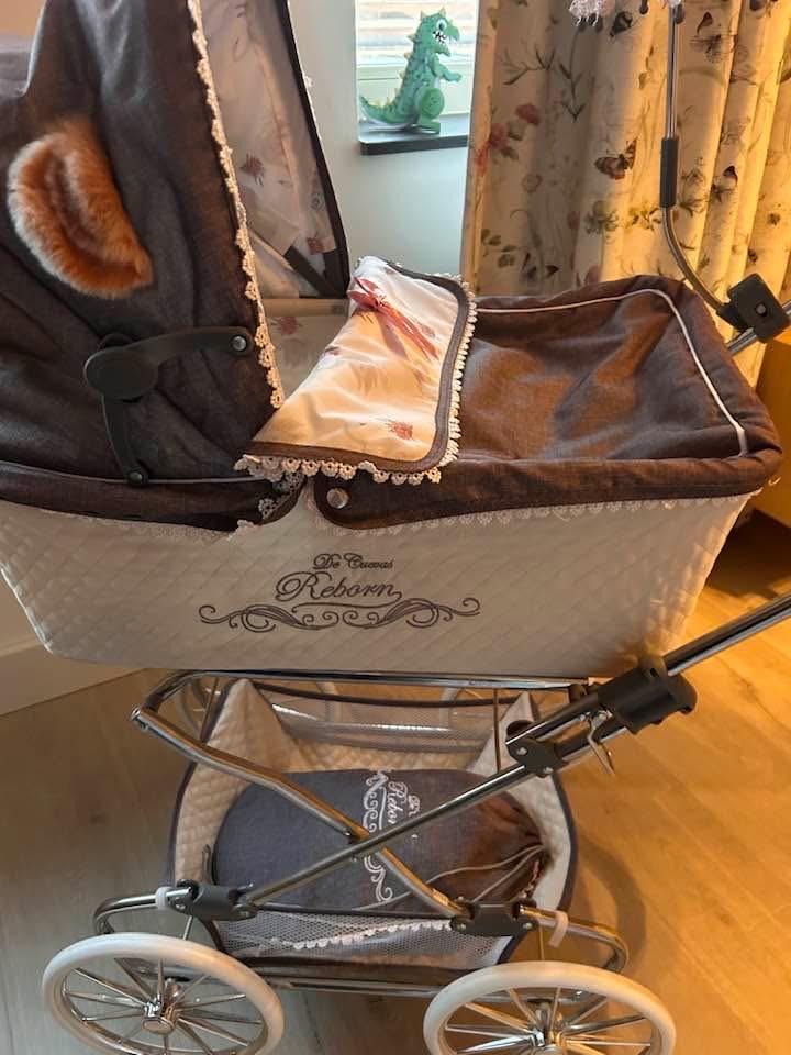 Reborn Poppenwagen Compleet en Netjes, Kinderen en Baby's, Speelgoed | Overig, Ophalen, Zo goed als nieuw, Meisje