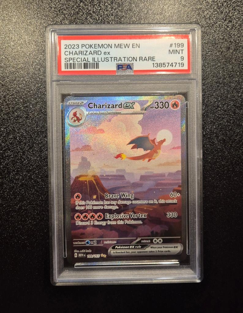 Charizard EX 199 PSA9, Ophalen of Verzenden, Zo goed als nieuw