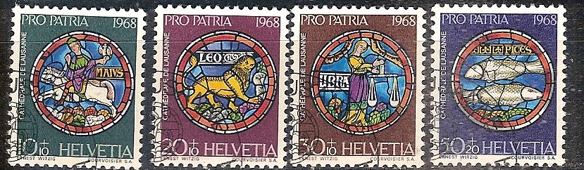 Zwitserland 874-877, Ophalen of Verzenden, Gestempeld