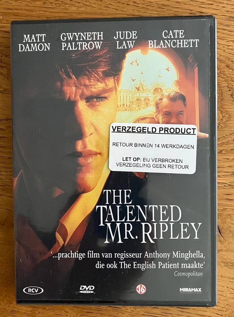 DVD geseald 'The Talented mr. Ripley' met Matt Damon, Cd's en Dvd's, Dvd's | Drama, Nieuw in verpakking, Ophalen of Verzenden