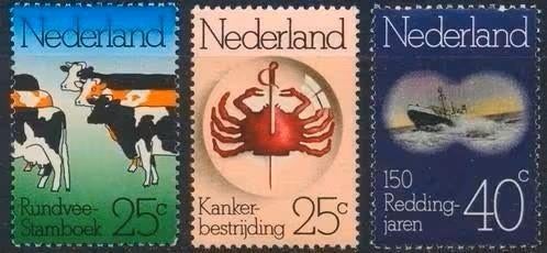 Nederland 1974 - nvph 1052-1054 - Jubilea, Postzegels en Munten, Ophalen of Verzenden, Na 1940, Postfris