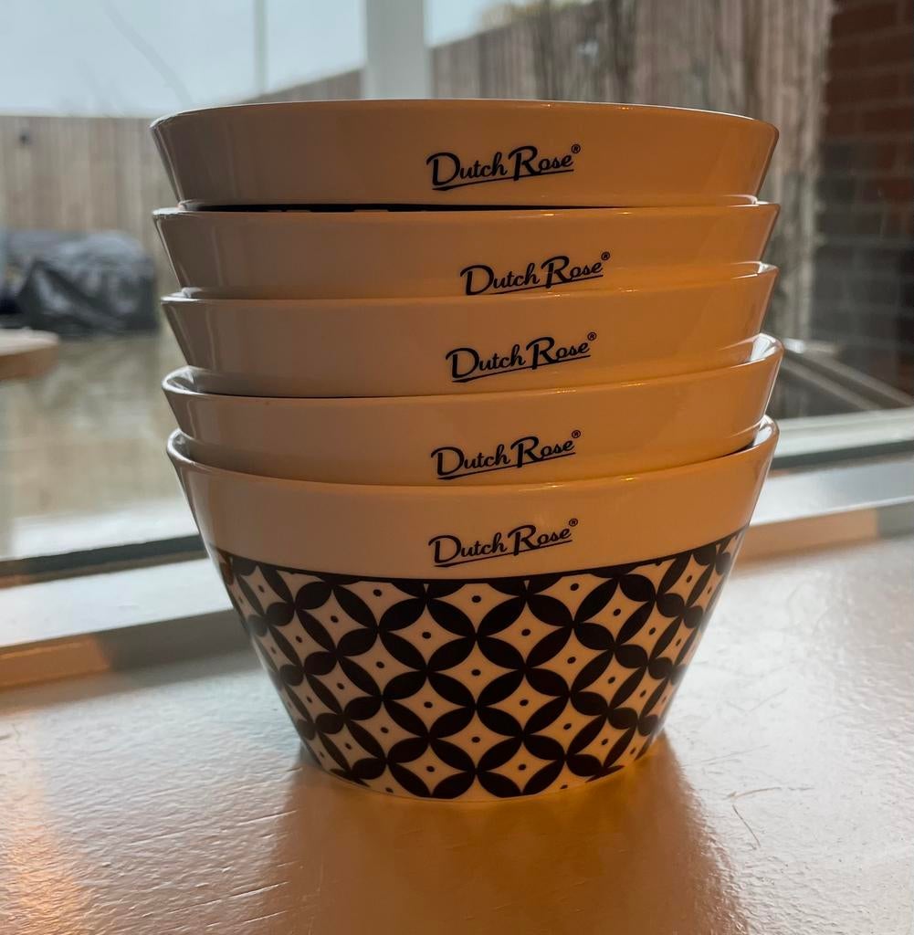 Dutch Rose kommetjes 5 stuks, Ophalen, Zo goed als nieuw, Kom(men), Overige stijlen