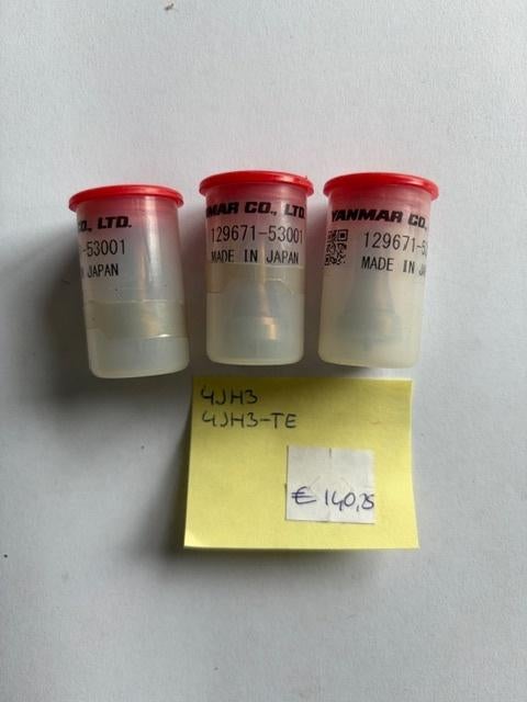 3 st Yanmar verstuivernaald t.b.v. 4JH3 / 4JH3-TE, Ophalen of Verzenden, Nieuw, Motor en Techniek