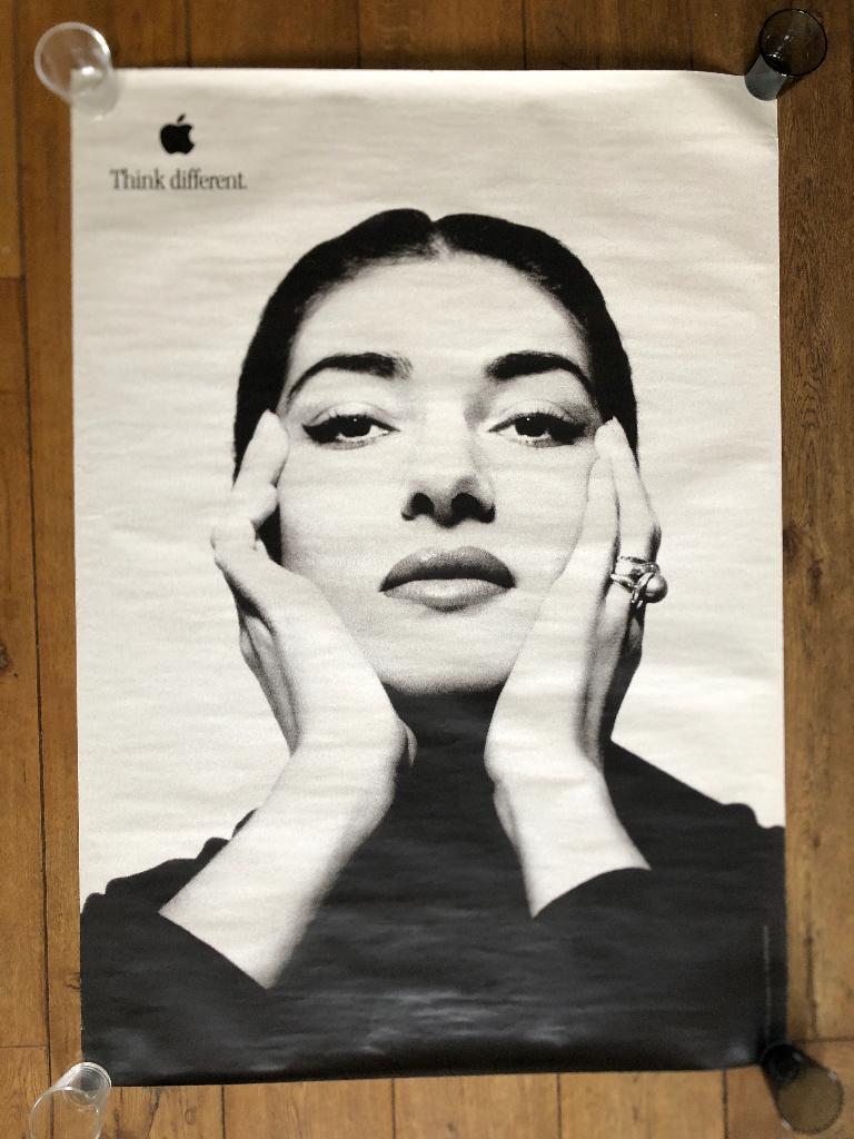 Reclameposter Apple 'Think Different' (1999) A0/84x119 cm, Ophalen of Verzenden, Reclamebord