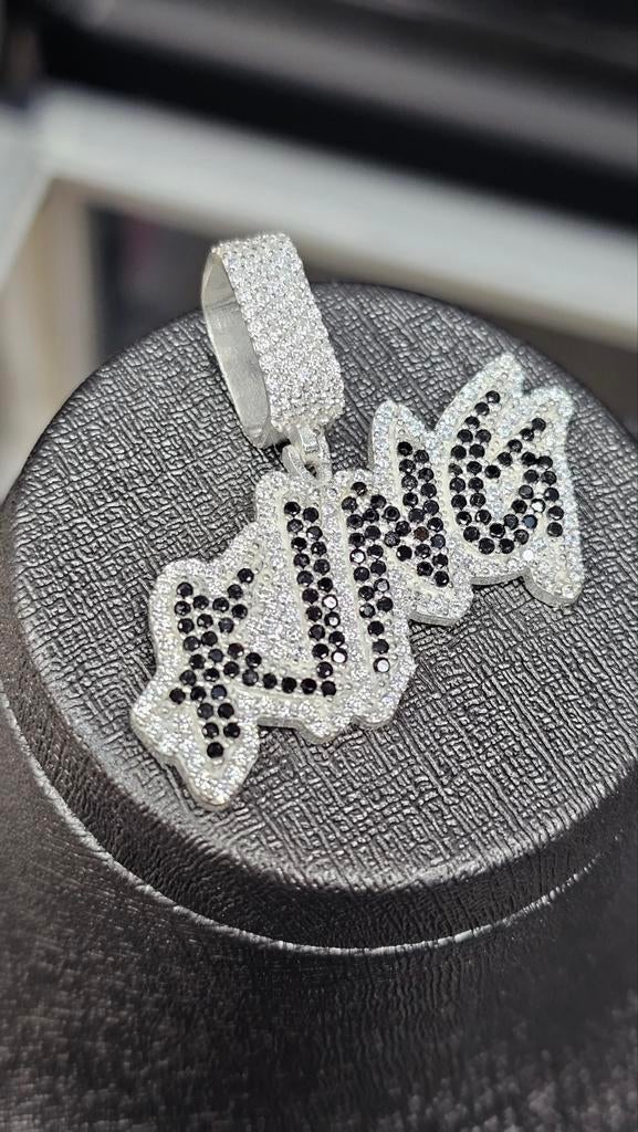 Prachtige zilver king hanger