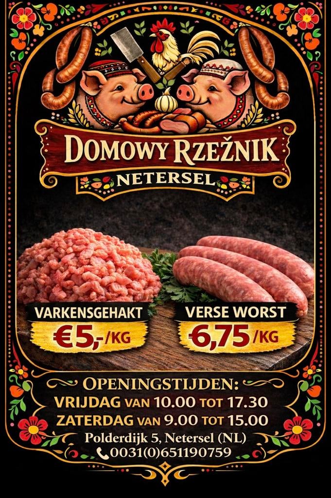 Ambachtelijke slagerij met hele jaar vaste lage prijzen, Ophalen