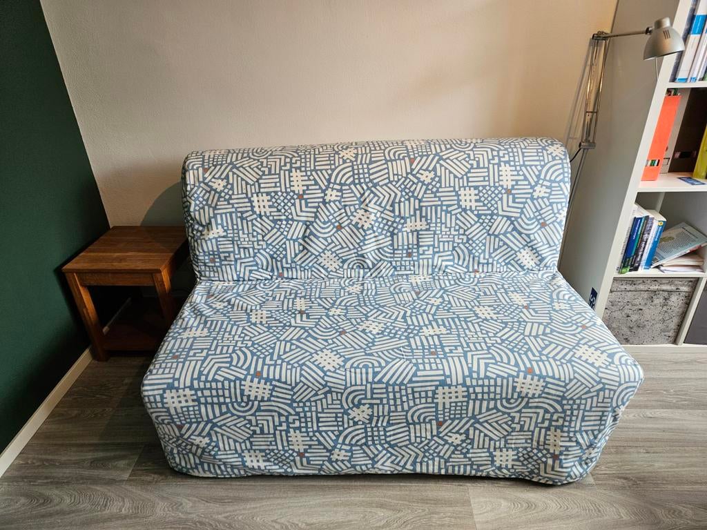 Slaapbank - Ikea LYCKSELE LÖVÅS, Ophalen, Grijs, Tweepersoons, 140 cm