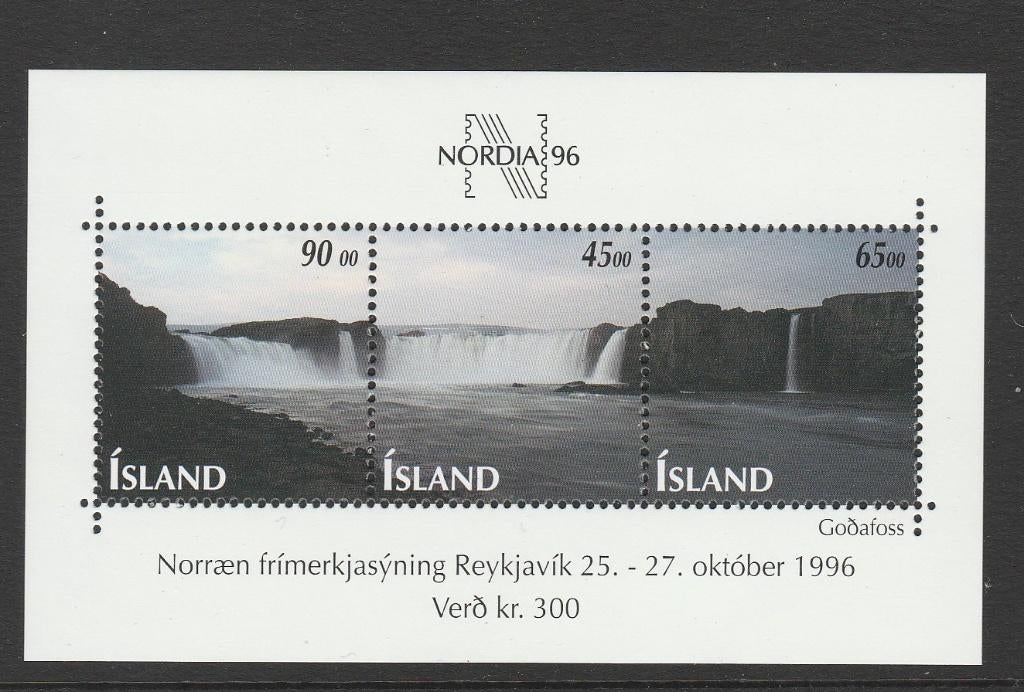 IJsland blok Nordia'96 (1996)., Verzenden, IJsland, Postfris