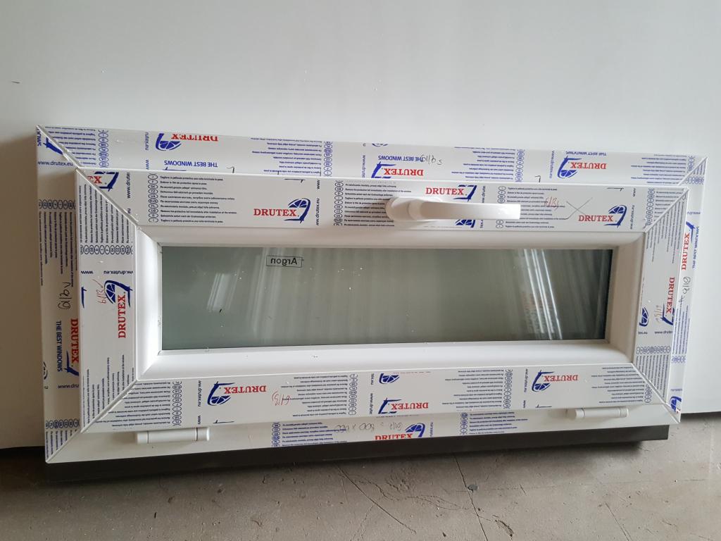 Kunststof kiep kozijn 80 x 32 cm wit RAL 9016, Kunststof, Raamkozijn, Niet ingevuld, Nieuw