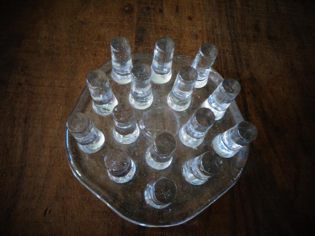 Brutalist theelicht Georgshutte, groot, dunne staafjes, Antiek en Kunst, Ophalen of Verzenden