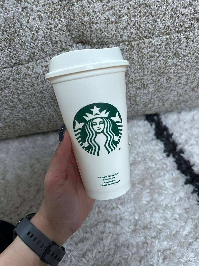 Herbruikbare Starbucks Beker Kunststof, Overige typen, Kunststof, Ophalen of Verzenden, Zo goed als nieuw