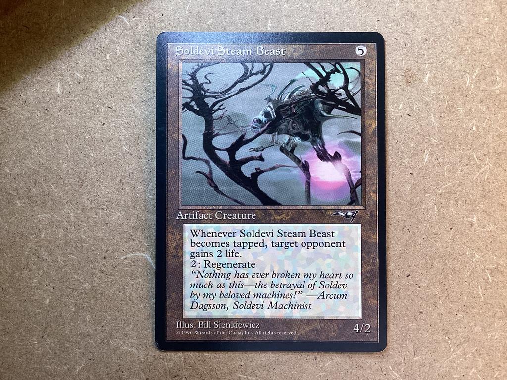 1x Soldevi Steam Beast (v2) (Near Mint), Hobby en Vrije tijd, Verzamelkaartspellen | Magic the Gathering, Ophalen of Verzenden