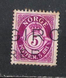 Noorwegen; 171 Posthoorn, Verzenden, Noorwegen, Gestempeld