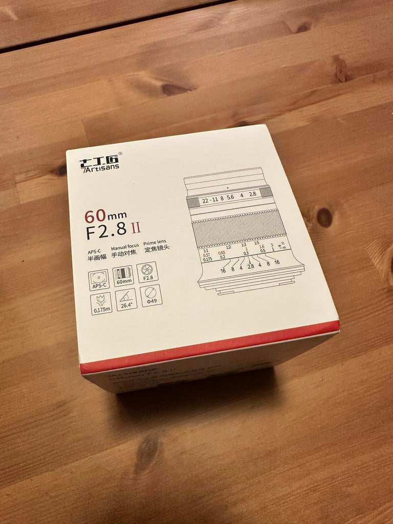 7artisans 60mm f2.8 II macro lens voor Sony E-mount APS-C, Ophalen of Verzenden, Zo goed als nieuw, Macrolens