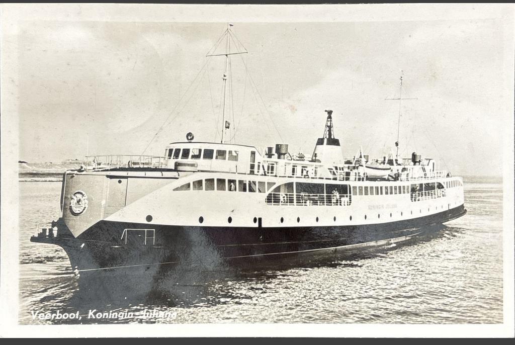 Vlissingen, koningin Juliana veerboot, Verzenden, 1940 tot 1960, Gelopen, Zeeland