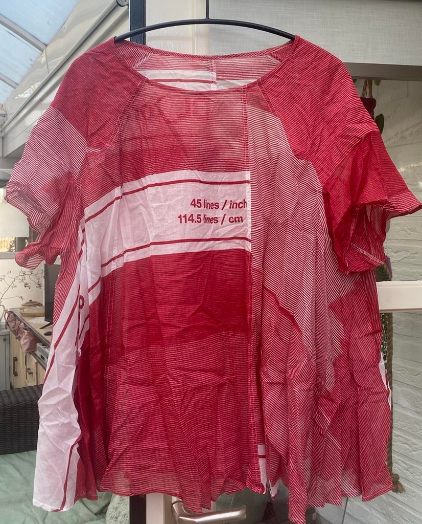 Rundholz zomerblouse rood/wit maat L/XL, Ophalen of Verzenden, Zo goed als nieuw, Rood, Blouse of Tuniek