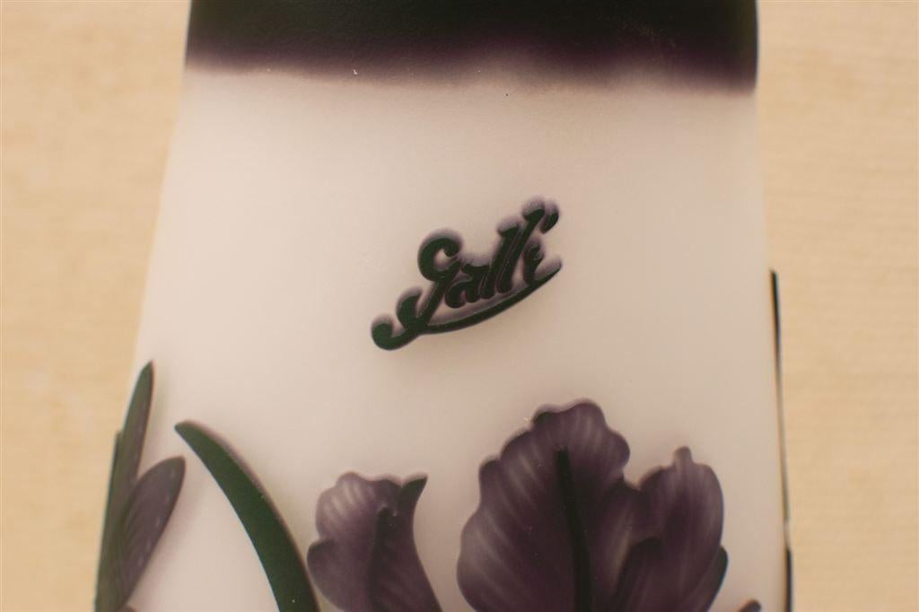 Galle Glazen vaas 45613, Gebruikt, Overige kleuren, Aardewerk of Porselein, Ophalen of Verzenden