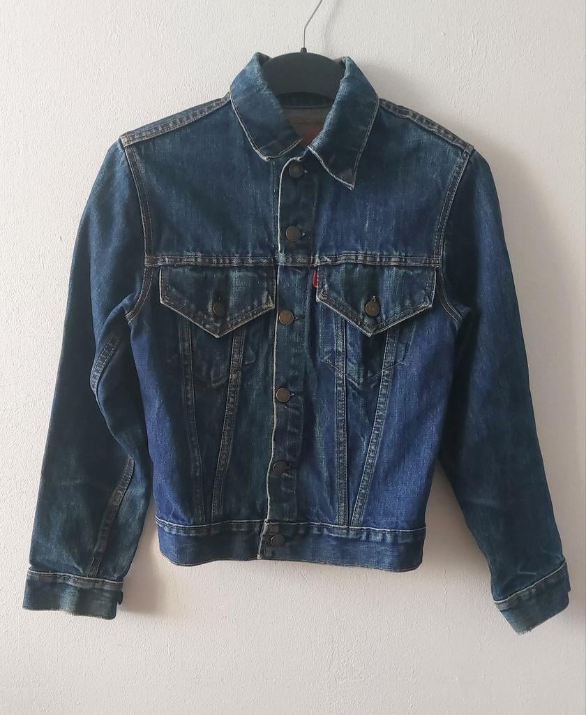 Vintage 60s USA Levis big E denim jacket XS, Blauw, Ophalen of Verzenden, Gedragen, Levi’s