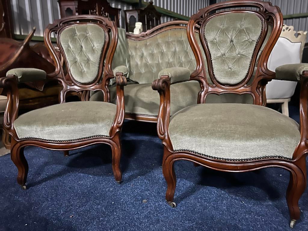 Biedermeier Sofa en fauteuils, Antiek en Kunst, Antiek | Meubels | Stoelen en Banken, Ophalen