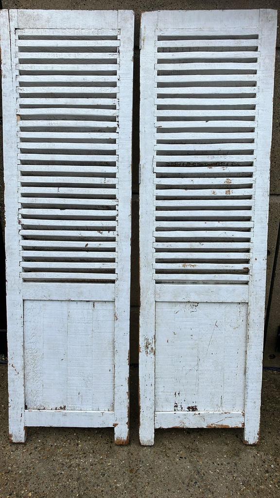 Twee brocante luiken, Antiek en Kunst, Curiosa en Brocante, Ophalen