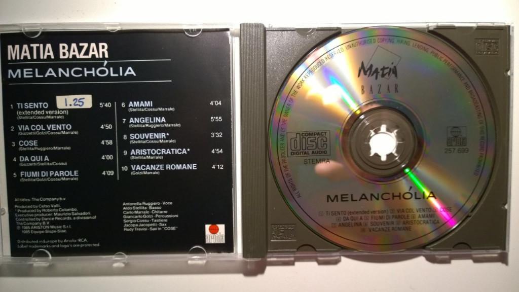 Matia Bazar - Melanchólia, Ophalen of Verzenden, Zo goed als nieuw